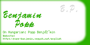 benjamin popp business card